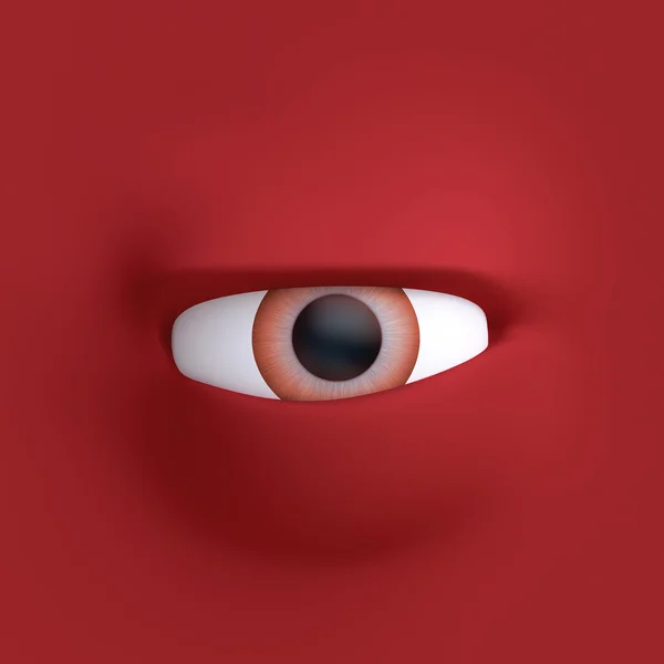Close-up do olho dos desenhos animados — Fotografia de Stock