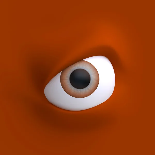 Close-up van oog cartoon — Stockfoto