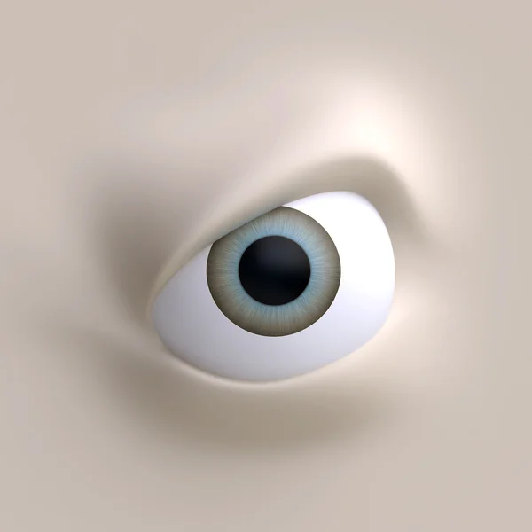 Close-up do olho dos desenhos animados — Fotografia de Stock