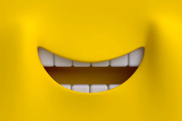 Kreskówka żółty uśmiech. — Zdjęcie stockowe