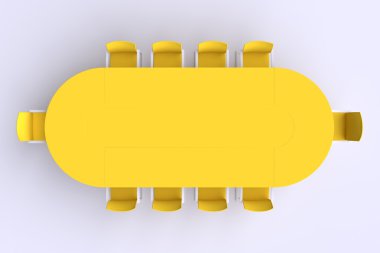 Sandalye ile ofis ve konferans iş tablosu