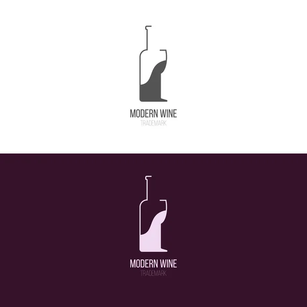 Έμπνευση λογότυπο με κρασί — Διανυσματικό Αρχείο