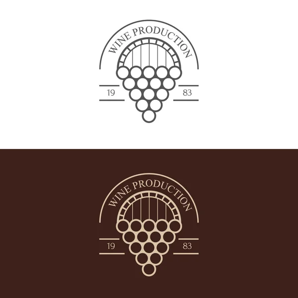 Logo inspiration avec du vin — Image vectorielle