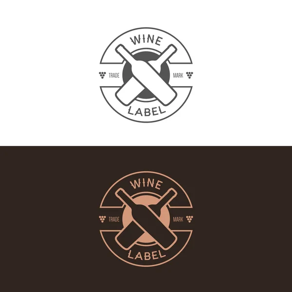 Inspiración del logotipo con vino — Archivo Imágenes Vectoriales