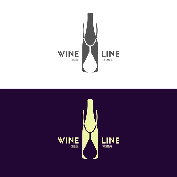 Logosu ilham şarap ile — Stok Vektör