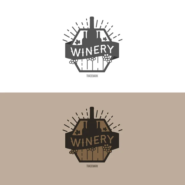ワインとロゴ インスピレーション — ストックベクタ