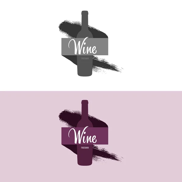 Logo-Inspiration mit Wein — Stockvektor