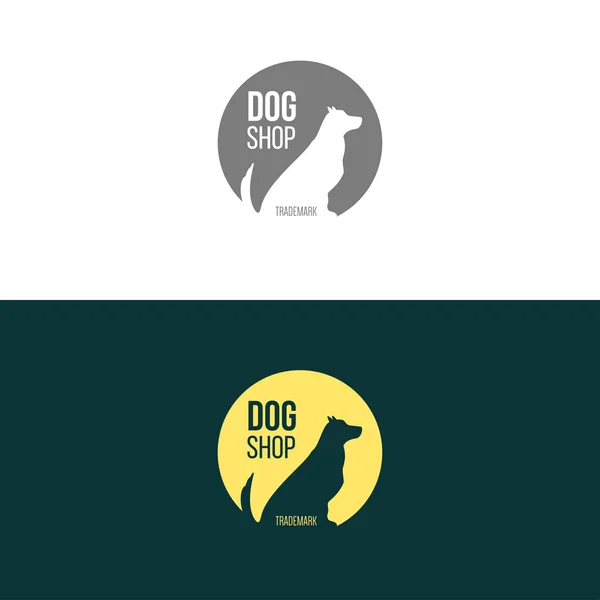 Inspiração do logotipo com cão — Vetor de Stock