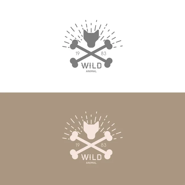 Logo inspiración con perro — Vector de stock