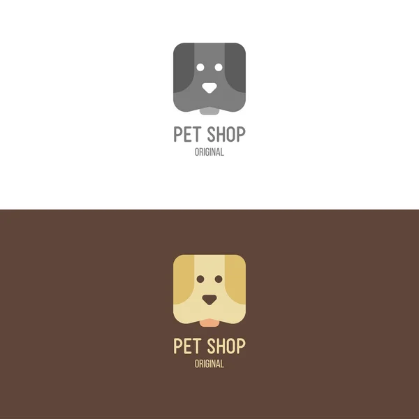 Logo inspiración con perro — Vector de stock