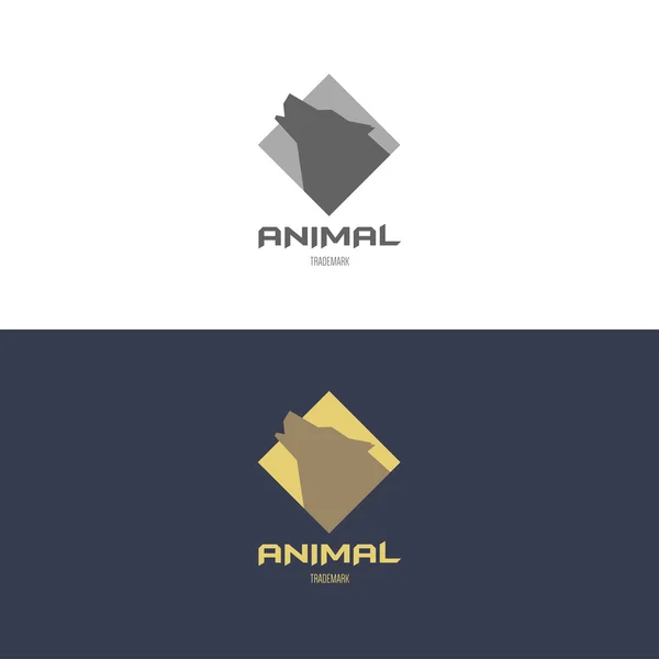 Logo inspiration med hund — Stock vektor
