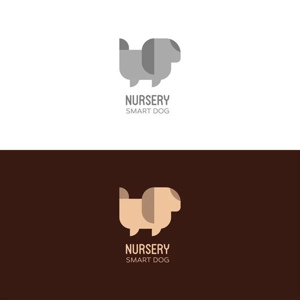 Logo inspiración con perro — Vector de stock