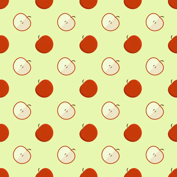 Fond sans couture avec pomme — Image vectorielle