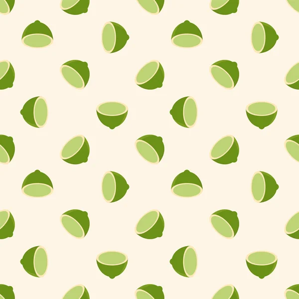 Fond sans couture avec citron ou citron vert — Image vectorielle