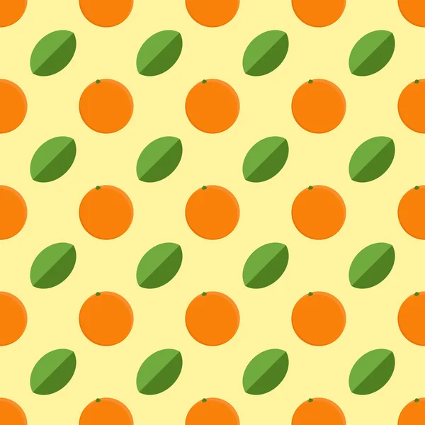 Fundo sem costura com frutas de laranja — Vetor de Stock