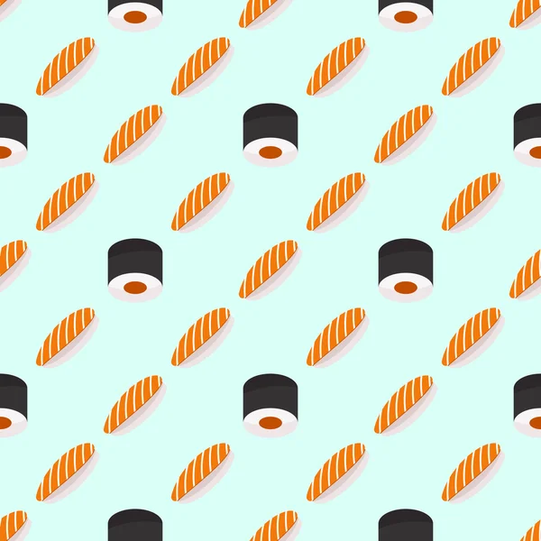 Seamless background with sushi — Stock Vector