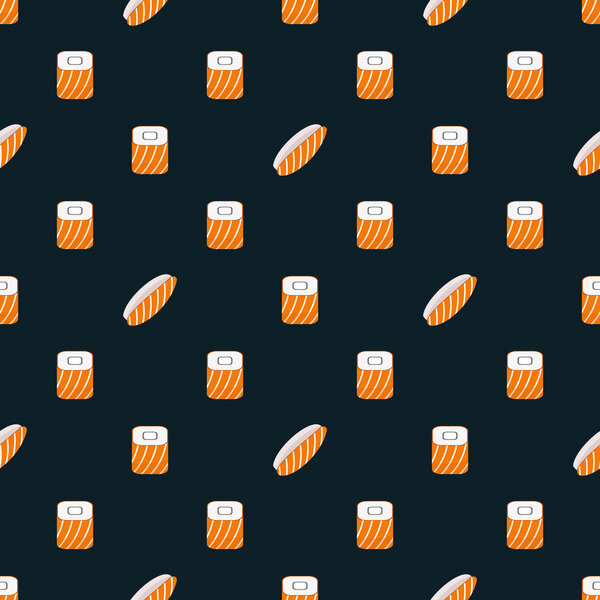 seamless background with sushi