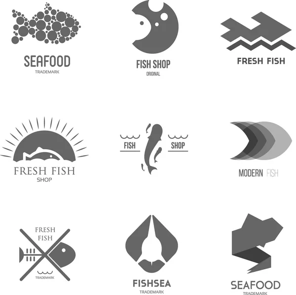 Logosu ilham ile balık — Stok Vektör