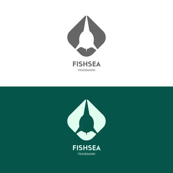 Logo inspiration med fisk — Stock vektor