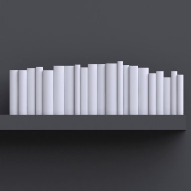 Kitaplar ile duvar raf