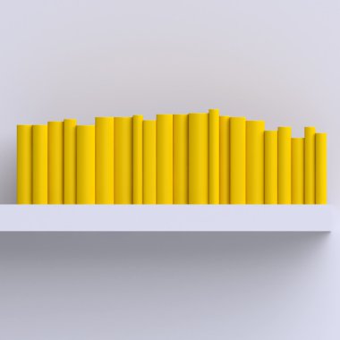 Kitaplar ile duvar raf