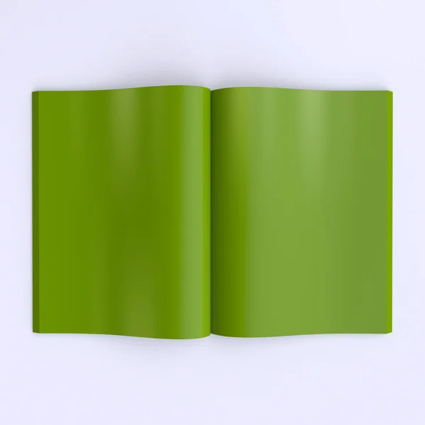 Πράσινο πρότυπο κενές σελίδες — Φωτογραφία Αρχείου