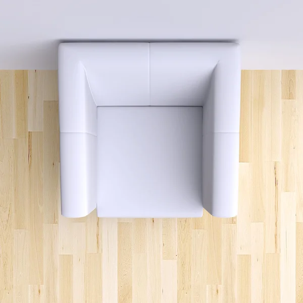 Einfacher Stuhl in der Ecke — Stockfoto
