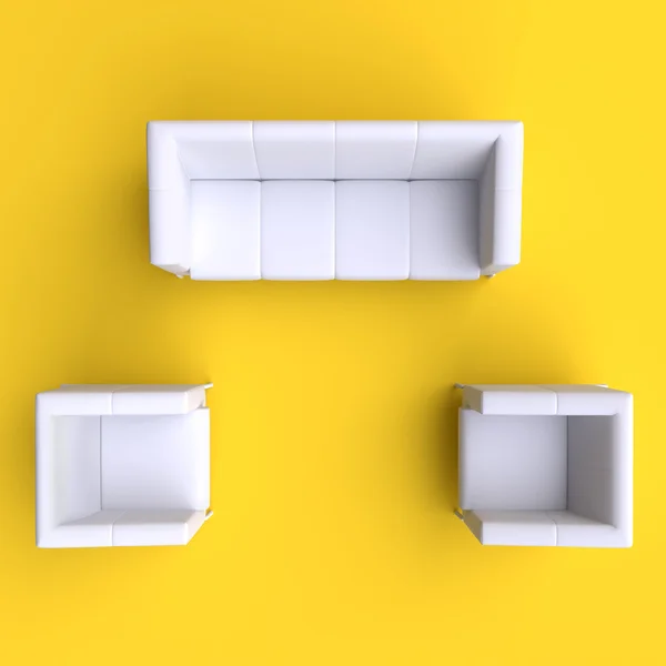 Sofa en twee stoelen — Stockfoto