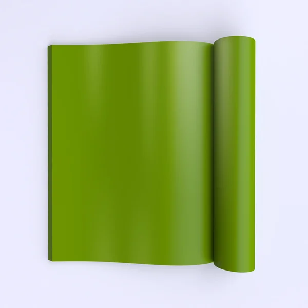 Verde Template páginas em branco — Fotografia de Stock