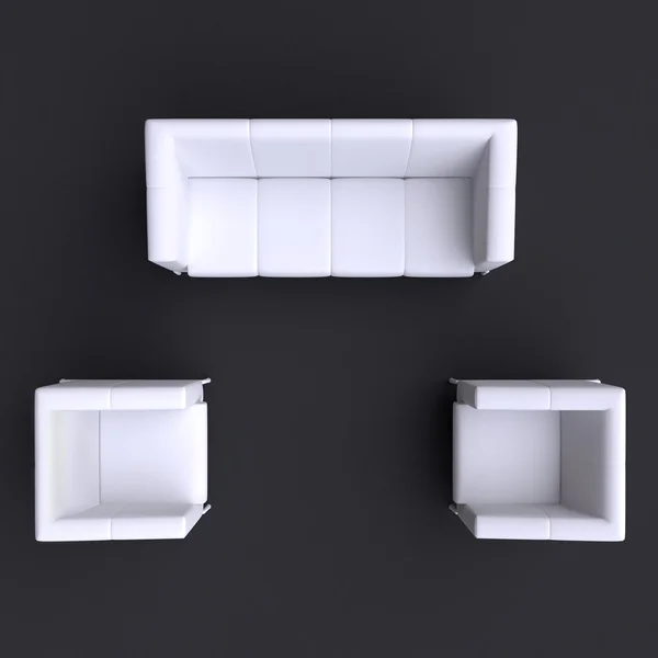 Sofa en twee stoelen — Stockfoto