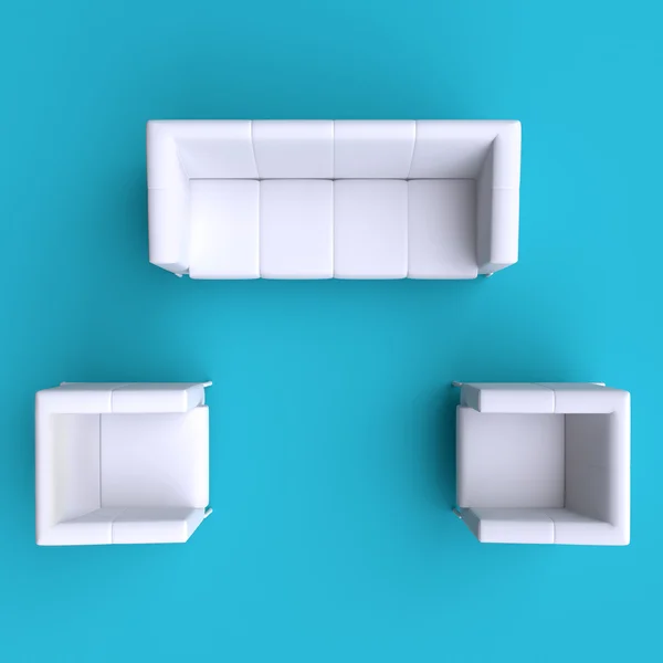 Sofa and two chairs — Stock Photo, Image