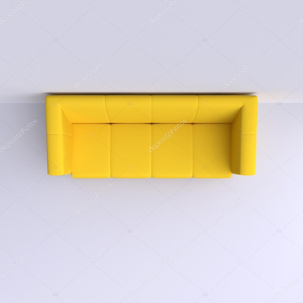 Simple sofa near wall