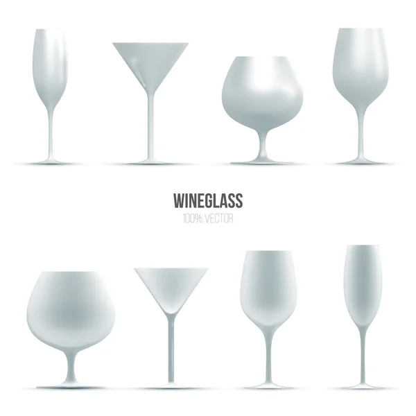 Vasos de vino para líquido — Archivo Imágenes Vectoriales