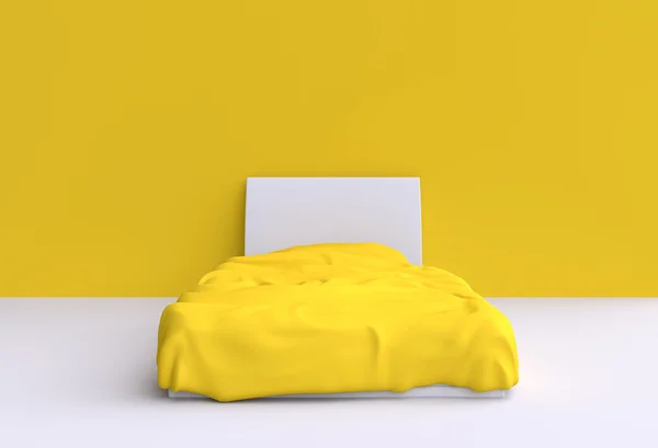 Takaró a szobában ágyban alszik — Stock Fotó
