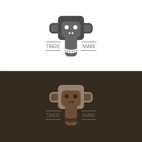 Logo inspiration with monkey. — Stock Vector