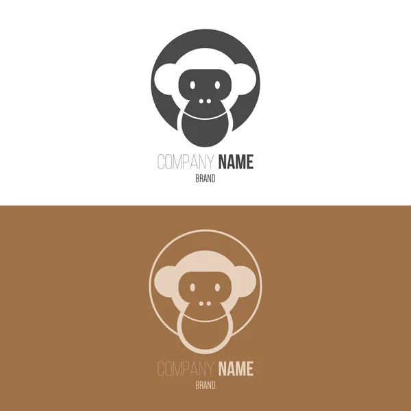 Logo inspiratie met aap. — Stockvector