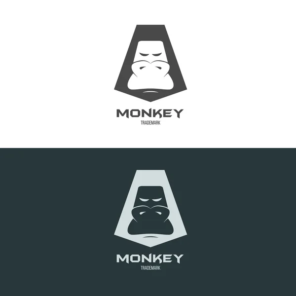 Logo inspiration with monkey. — Stock Vector