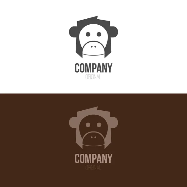 Logo inspiration med apa. — Stock vektor