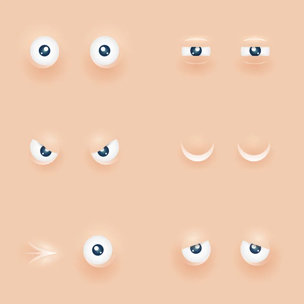 Cartoon eyes collection — Stock Vector