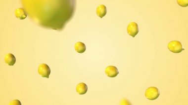 Beyaz zemin üzerine düşen limon.