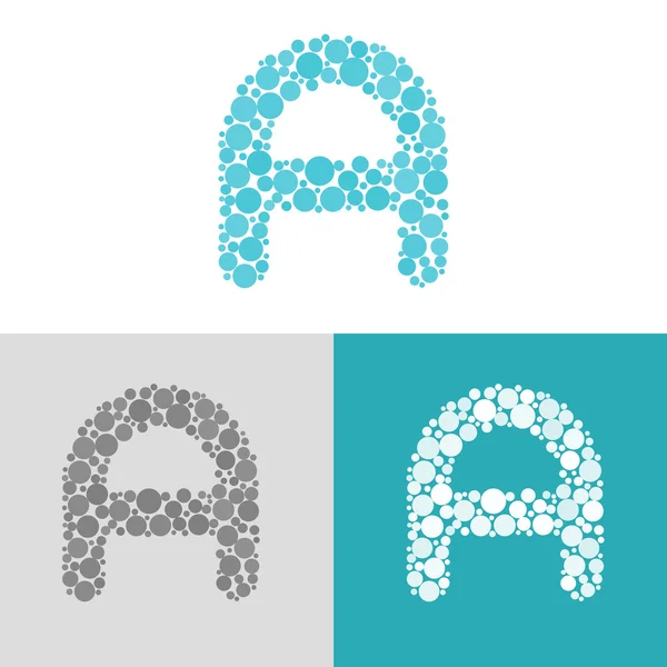 Letra Un icono de logotipo elementos de plantilla de diseño — Archivo Imágenes Vectoriales