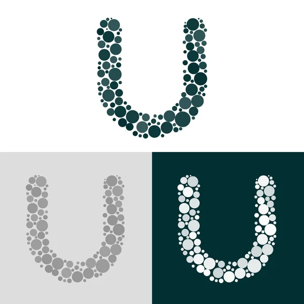 Scrisoare u logo-ul pictograma design elemente șablon — Vector de stoc