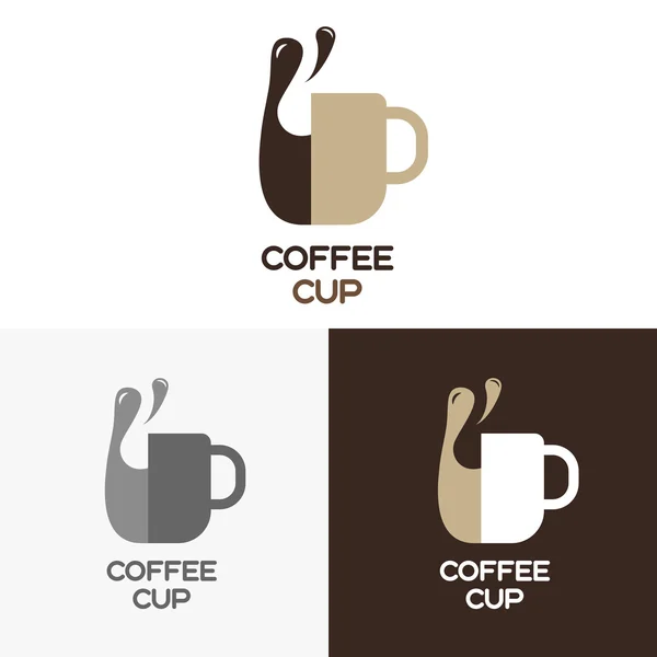 Inspiración del logotipo para tiendas, empresas, publicidad u otros negocios con café . — Archivo Imágenes Vectoriales