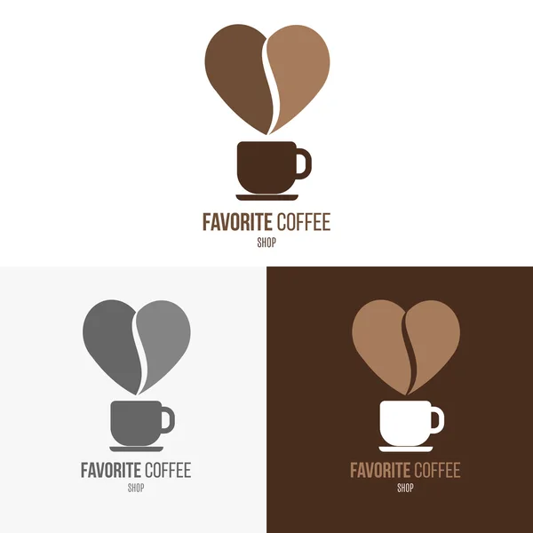 Inspiração do logotipo para lojas, empresas, publicidade ou outros negócios com café . —  Vetores de Stock