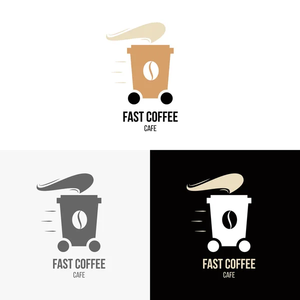 Logo inspiration till butiker, företag, reklam eller andra affärer med kaffe. — Stock vektor