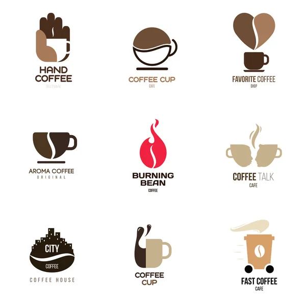 Inspiração do logotipo para lojas, empresas, publicidade ou outros negócios com café . —  Vetores de Stock