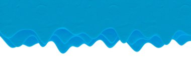 Hamuru veya kil tarzda sızıntı mavi çizgi film.