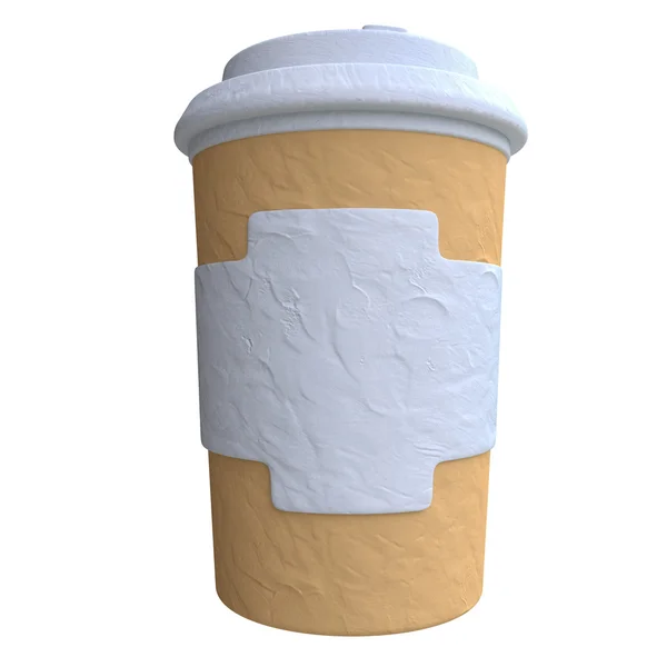 Taza de papel de café en plastilina o arcilla . — Foto de Stock