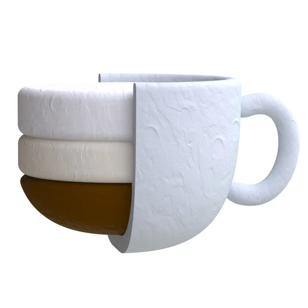 Kawa napój w stylu plasteliny lub gliny. — Zdjęcie stockowe
