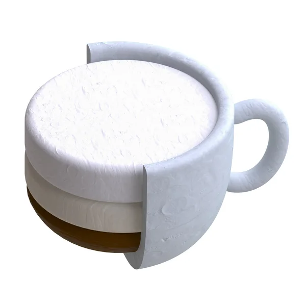 Kaffeetrinken im Knet- oder Lehmstil. — Stockfoto